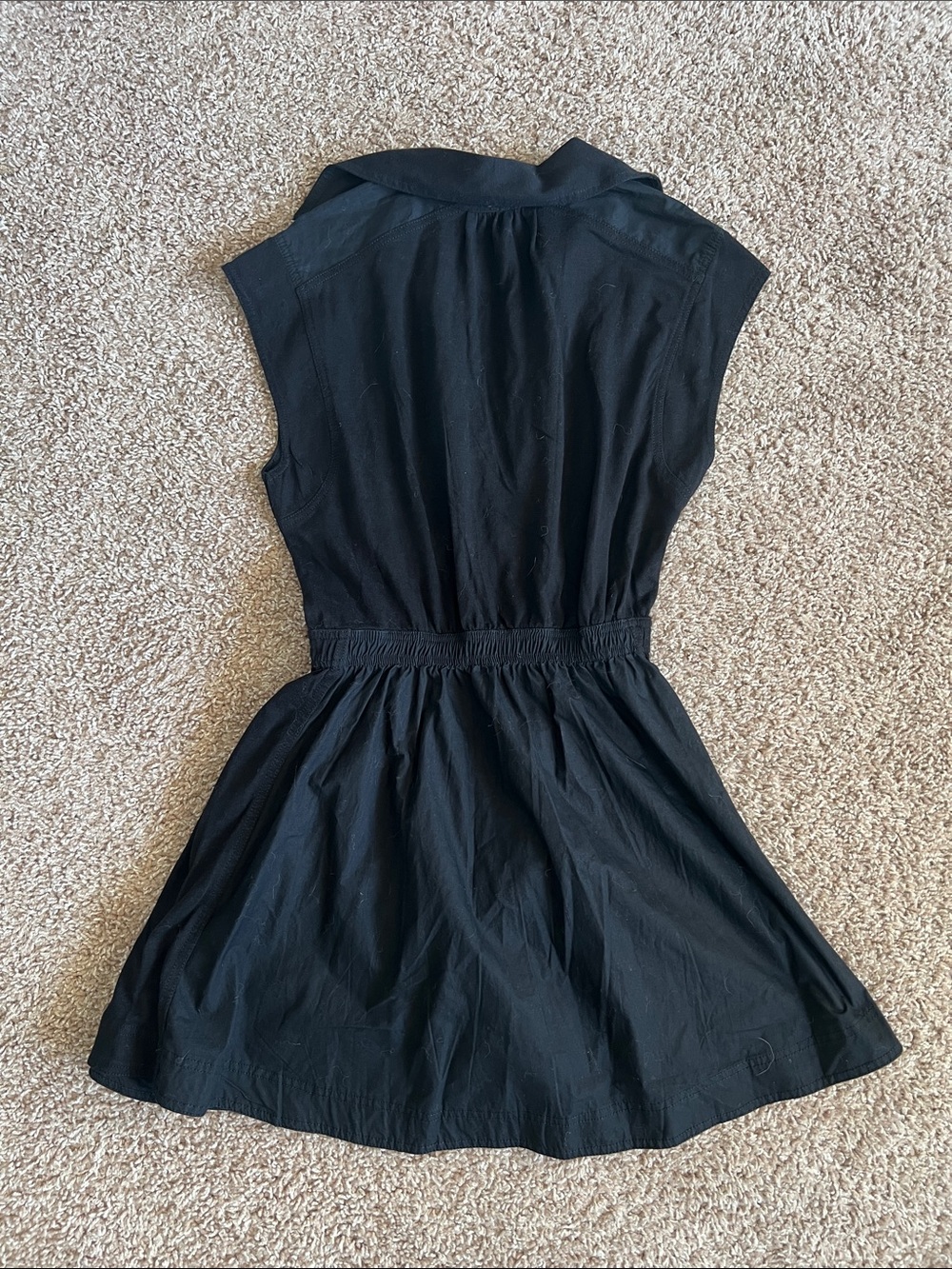 Anthropologie - NWT! - Black Sleeveless Cutout Shirt Dress - Picture 7 of 9